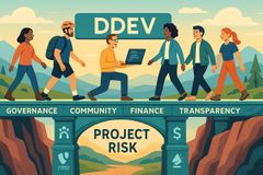Pillars of DDEV Sustainability, Governance, Community, Finance, Transparency